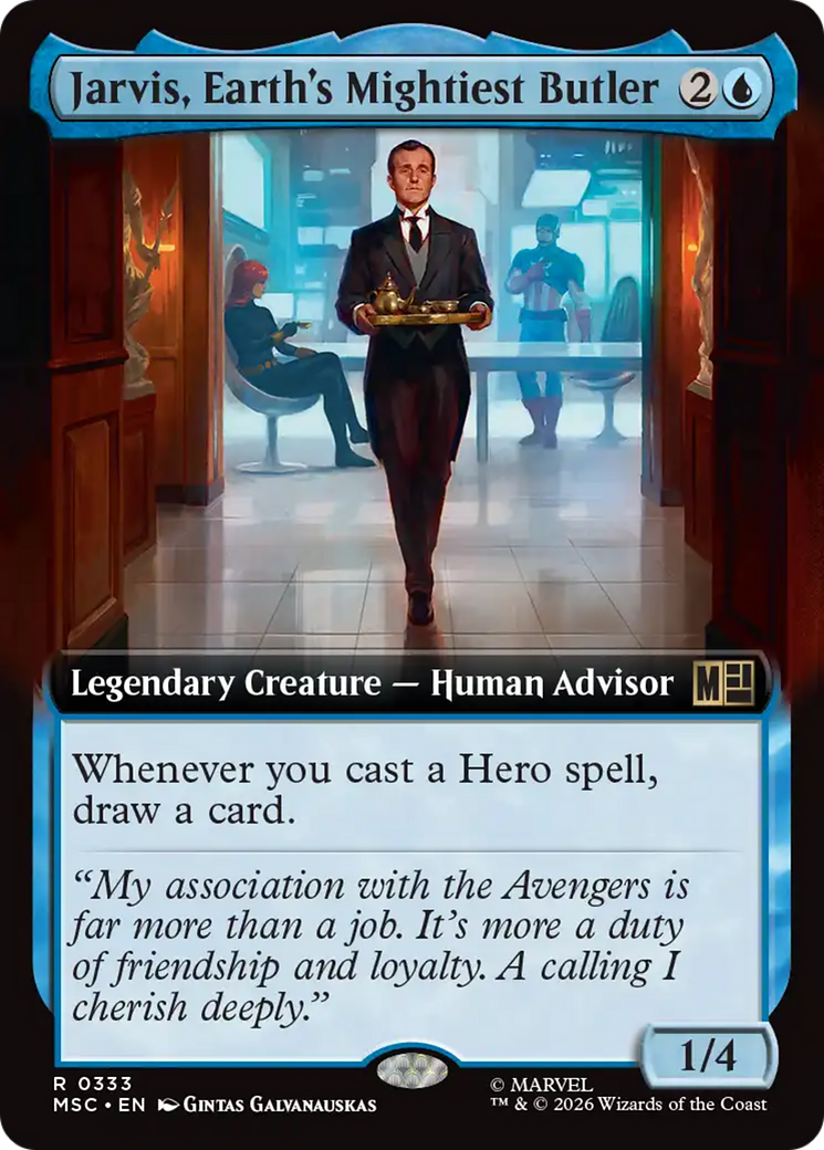Jarvis, Earth's Mightiest Butler (Extended Art) [Marvel Super Heroes Commander] | Boutique FDB TCG