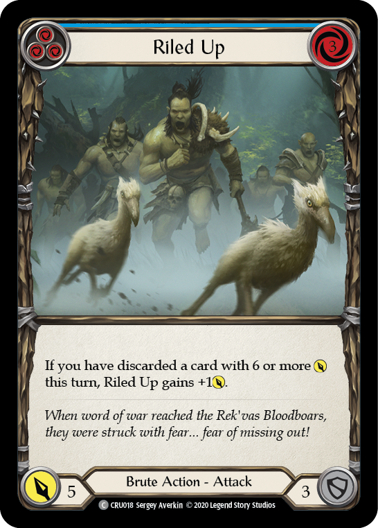 Riled Up (Blue) [CRU018] (Crucible of War)  1st Edition Normal | Boutique FDB TCG