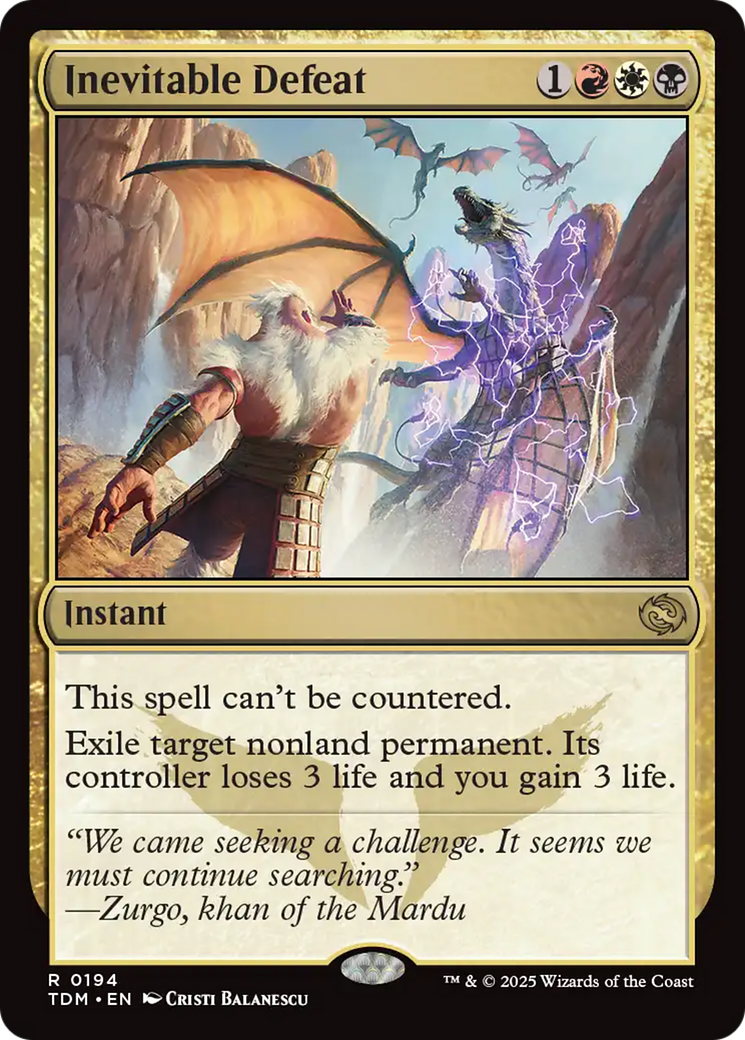 Inevitable Defeat [Tarkir: Dragonstorm] | Boutique FDB TCG