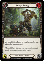 Savage Swing (Yellow) [U-WTR021] (Welcome to Rathe Unlimited)  Unlimited Rainbow Foil | Boutique FDB TCG