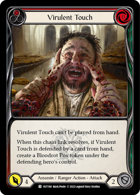 Virulent Touch (Red) [OUT168] (Outsiders)  Rainbow Foil | Boutique FDB TCG