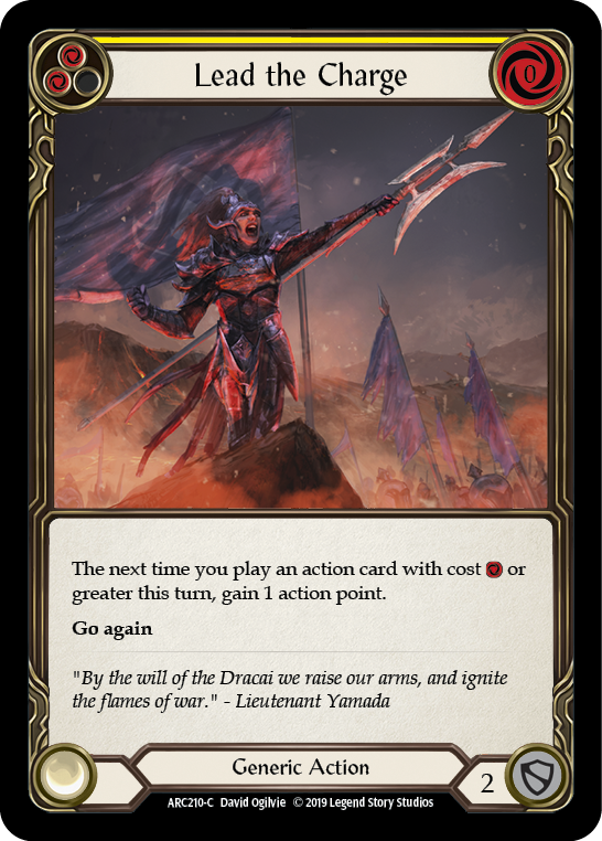 Lead the Charge (Yellow) [ARC210-C] (Arcane Rising)  1st Edition Normal | Boutique FDB TCG