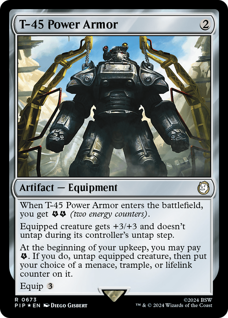 T-45 Power Armor (Surge Foil) [Fallout] | Boutique FDB TCG