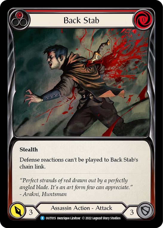 Back Stab (Red) [OUT015] (Outsiders)  Rainbow Foil | Boutique FDB TCG