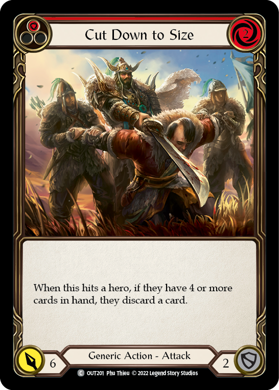 Cut Down to Size (Red) [OUT201] (Outsiders) | Boutique FDB TCG