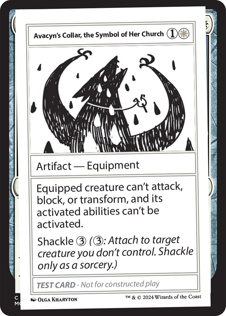 Avacyn's Collar, the Symbol of Her Church [Mystery Booster 2 Playtest Cards] | Boutique FDB TCG