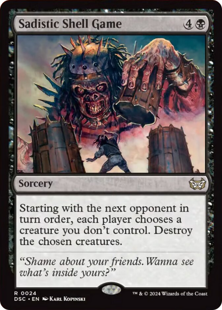 Sadistic Shell Game [Duskmourn: House of Horror Commander] | Boutique FDB TCG