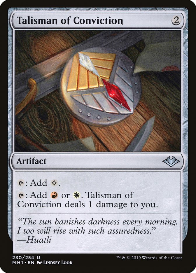 Talisman of Conviction [Modern Horizons] | Boutique FDB TCG