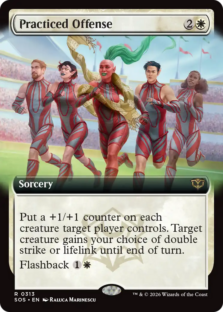 Practiced Offense (Extended Art) [Secrets of Strixhaven] | Boutique FDB TCG