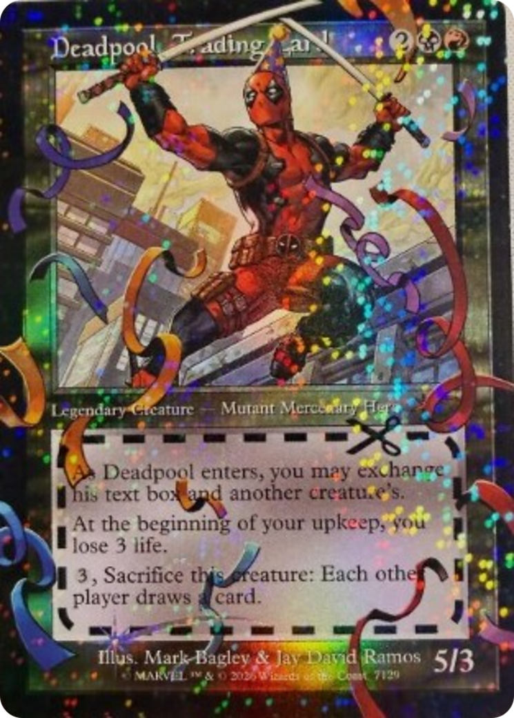 Deadpool, Trading Card (7129) (Pool Party Foil) [Secret Lair Drop Series] | Boutique FDB TCG
