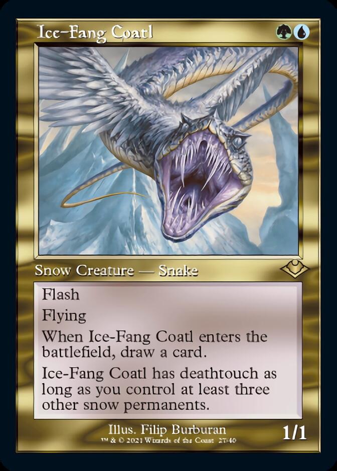 Ice-Fang Coatl (Retro Foil Etched) [Modern Horizons] | Boutique FDB TCG