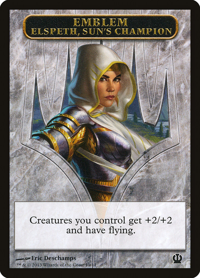Elspeth, Sun's Champion Emblem [Theros Tokens] | Boutique FDB TCG