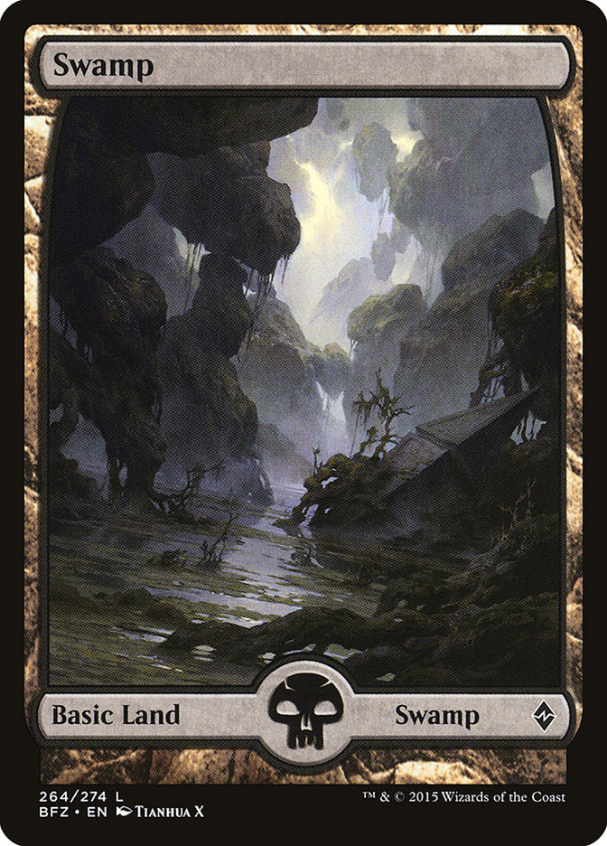 Swamp (264) (Full Art) [Battle for Zendikar] | Boutique FDB TCG