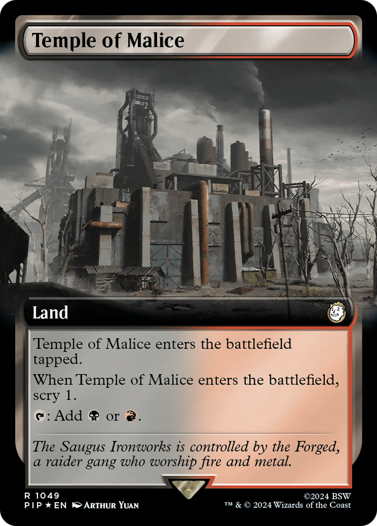 Temple of Malice (Extended Art) (Surge Foil) [Fallout] | Boutique FDB TCG