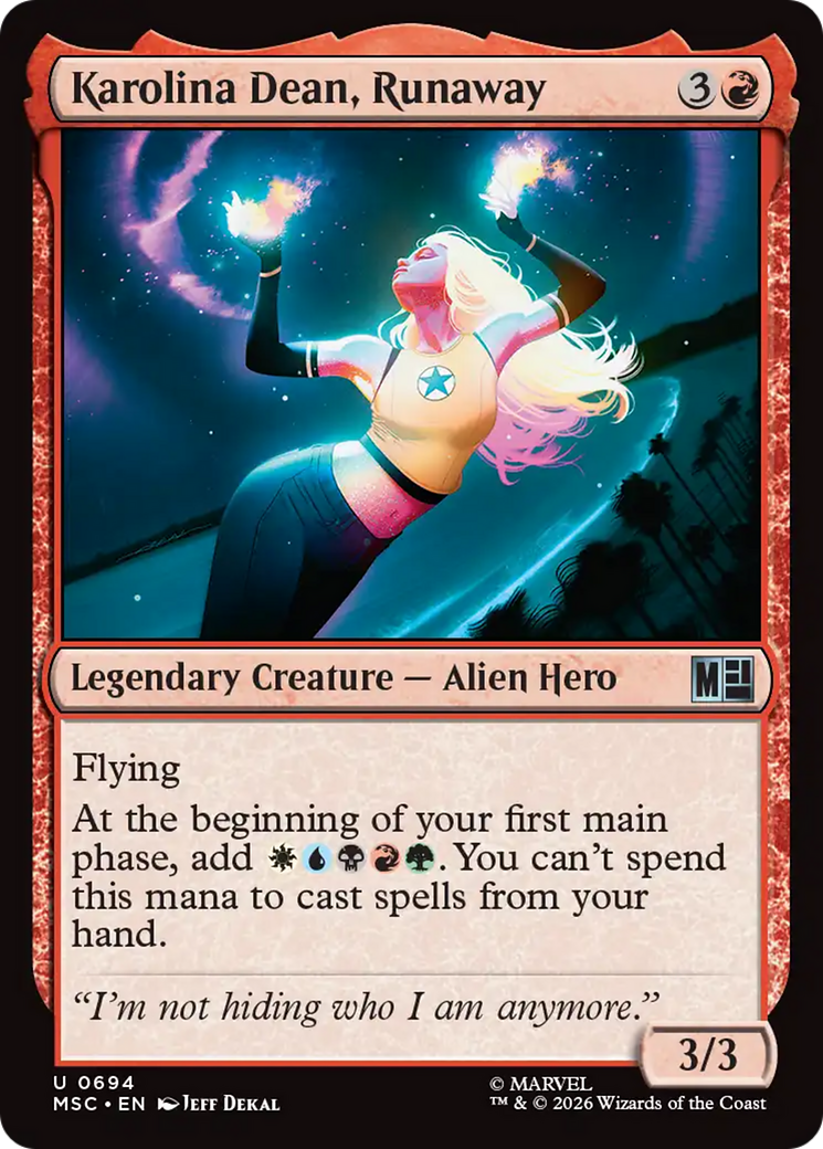Karolina Dean, Runaway [Marvel Super Heroes Commander] | Boutique FDB TCG