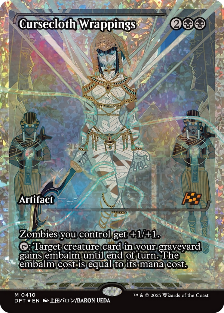 Cursecloth Wrappings (Showcase) (Fracture Foil) [Aetherdrift] | Boutique FDB TCG