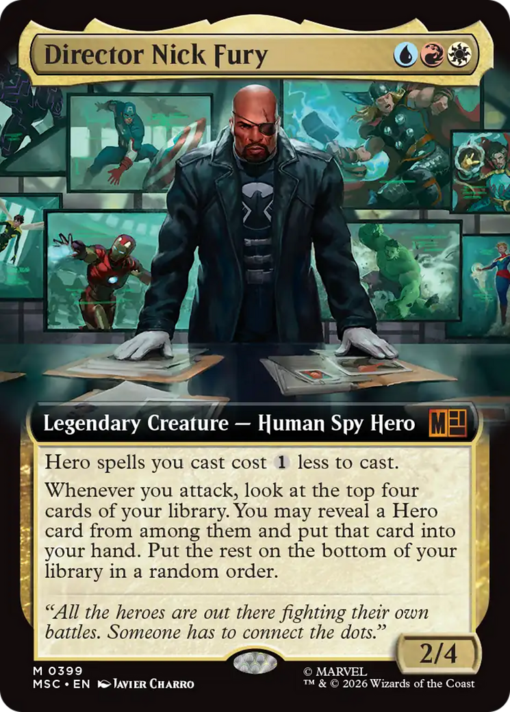 Director Nick Fury (Extended Art) [Marvel Super Heroes Commander] | Boutique FDB TCG