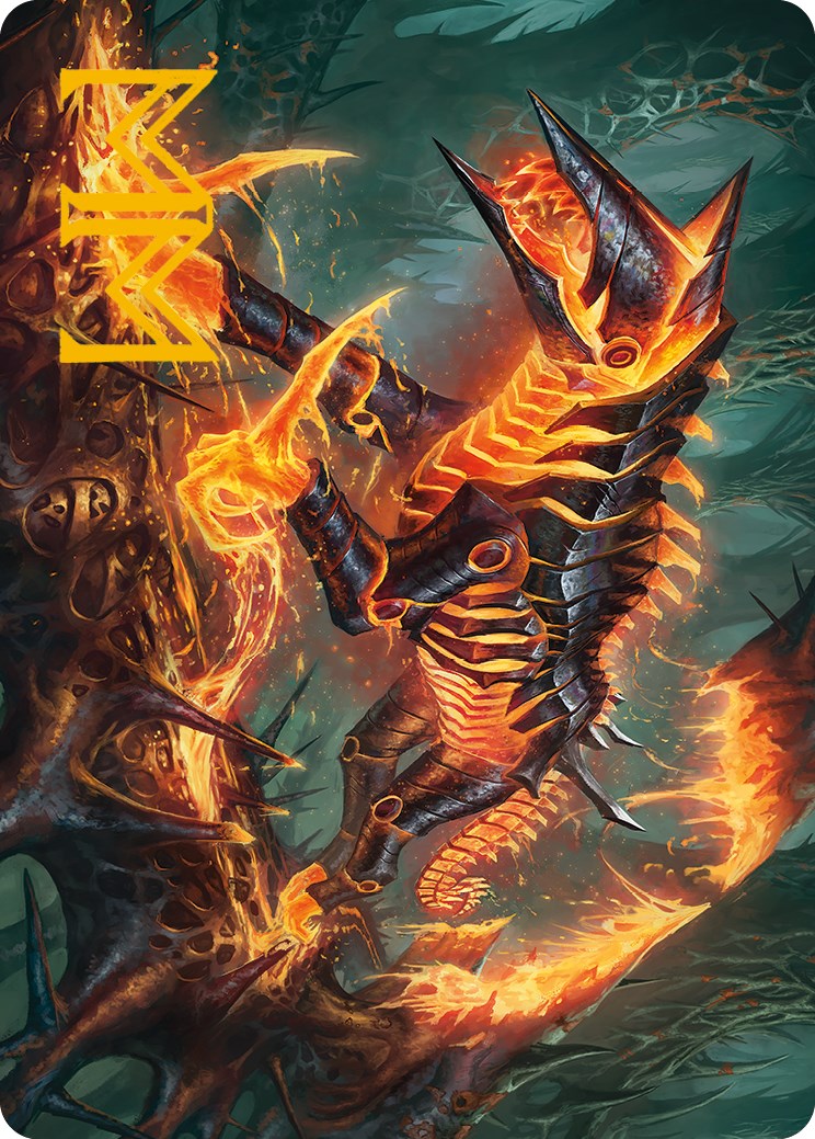 Kuldotha Cackler Art Card (Gold-Stamped Signature) [Phyrexia: All Will Be One Art Series] | Boutique FDB TCG