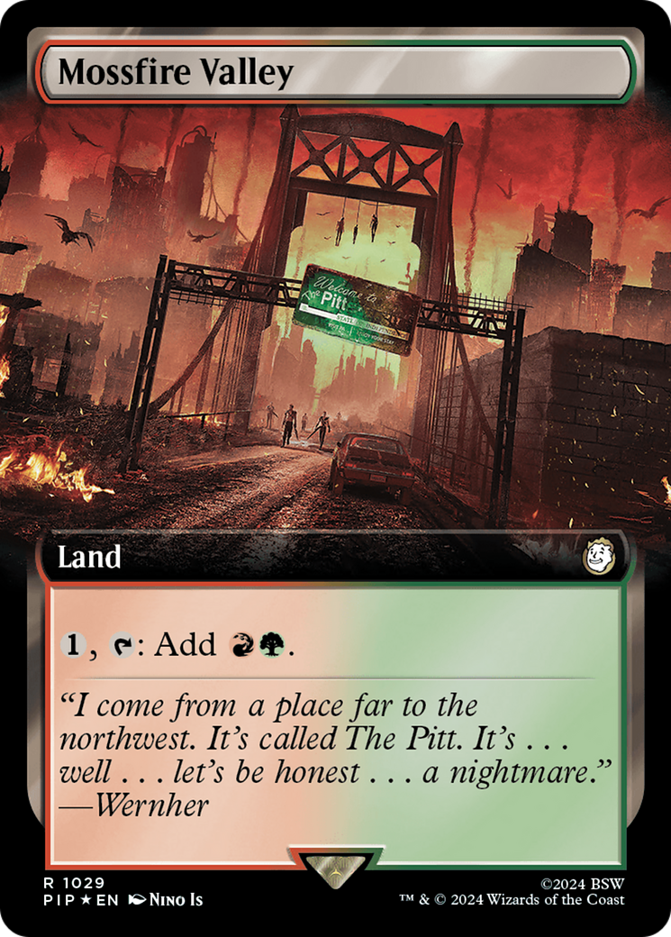Mossfire Valley (Extended Art) (Surge Foil) [Fallout] | Boutique FDB TCG