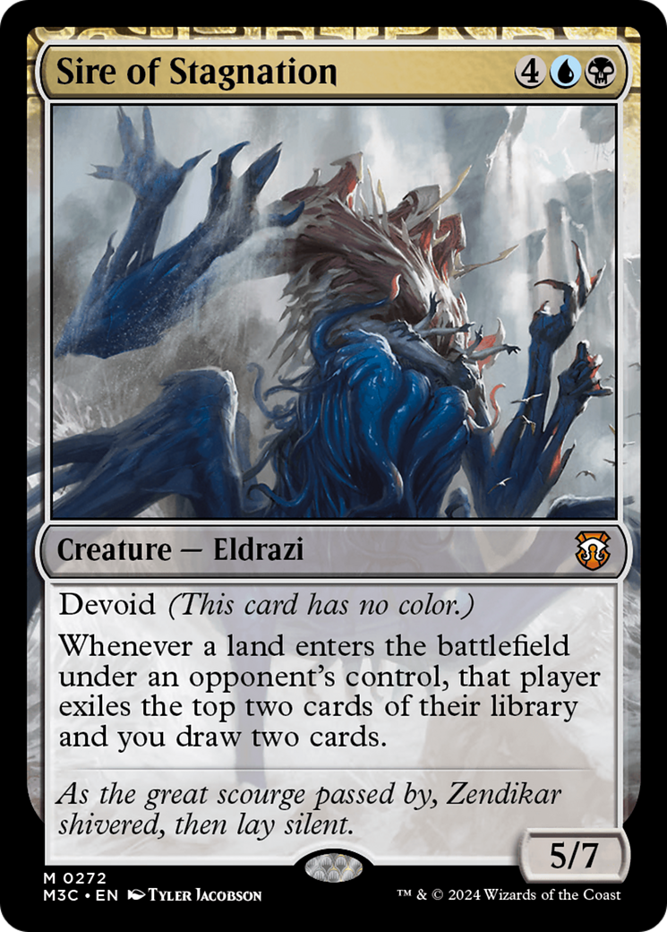 Sire of Stagnation (Ripple Foil) [Modern Horizons 3 Commander] | Boutique FDB TCG