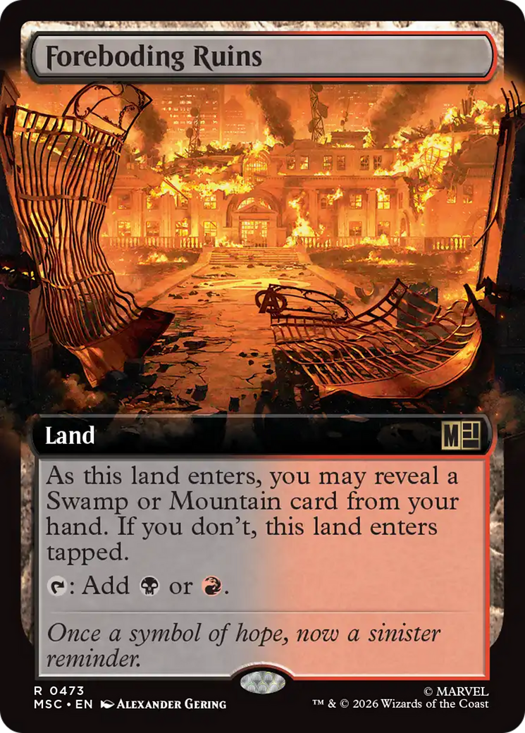 Foreboding Ruins (Extended Art) [Marvel Super Heroes Commander] | Boutique FDB TCG