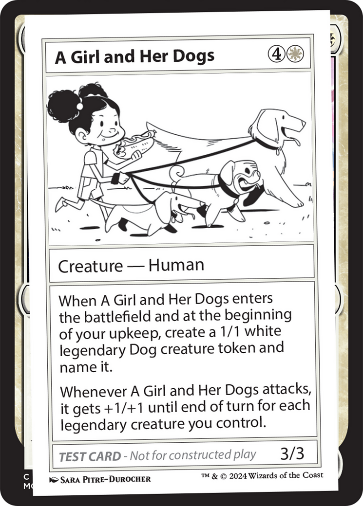 A Girl and Her Dogs [Mystery Booster 2 Playtest Cards] | Boutique FDB TCG