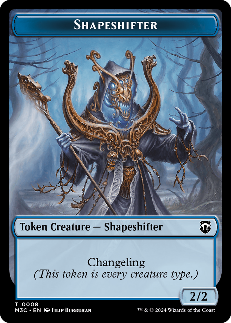 Dragon // Shapeshifter (0008) Double-Sided Token [Modern Horizons 3 Commander Tokens] | Boutique FDB TCG
