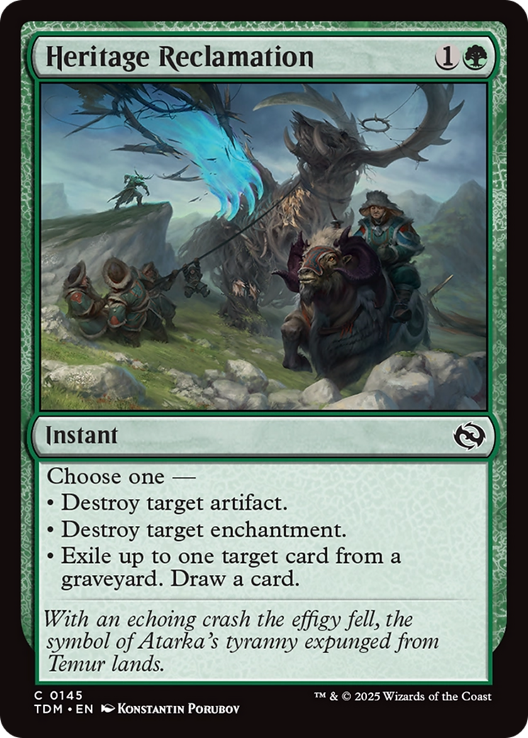 Heritage Reclamation [Tarkir: Dragonstorm] | Boutique FDB TCG