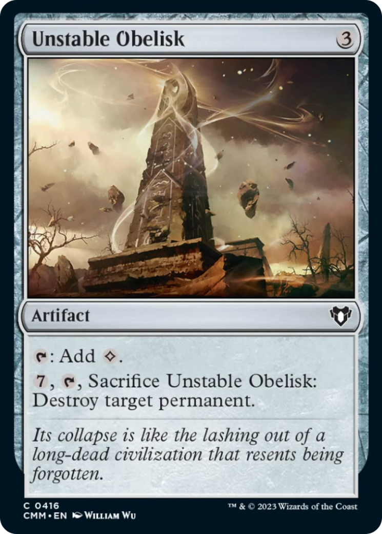 Unstable Obelisk [Commander Masters] | Boutique FDB TCG