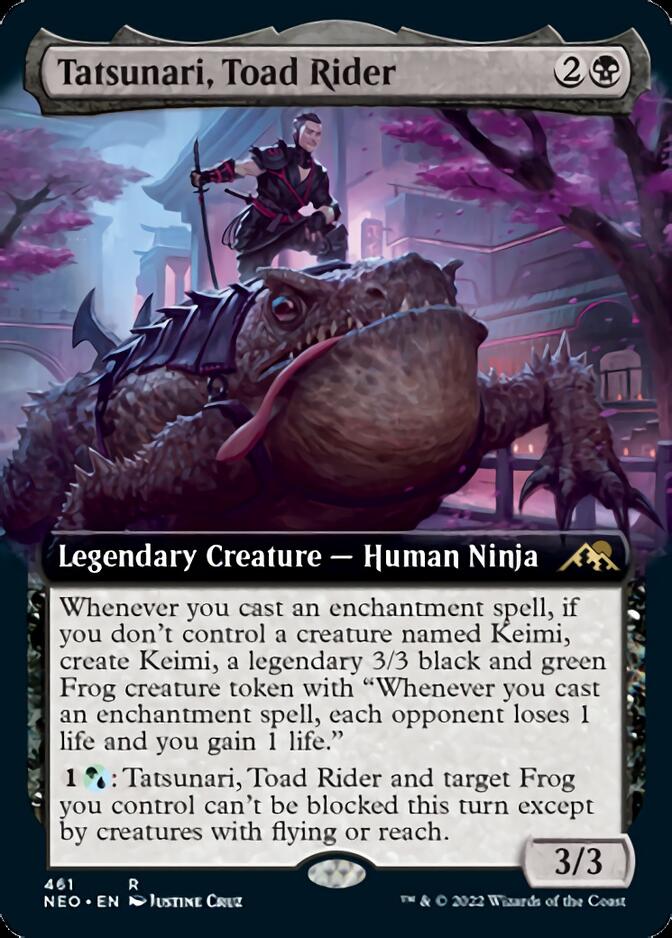 Tatsunari, Toad Rider (Extended Art) [Kamigawa: Neon Dynasty] | Boutique FDB TCG
