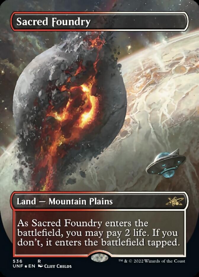 Sacred Foundry (Borderless) (Galaxy Foil) [Unfinity] | Boutique FDB TCG