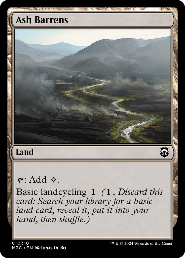 Ash Barrens (Ripple Foil) [Modern Horizons 3 Commander] | Boutique FDB TCG