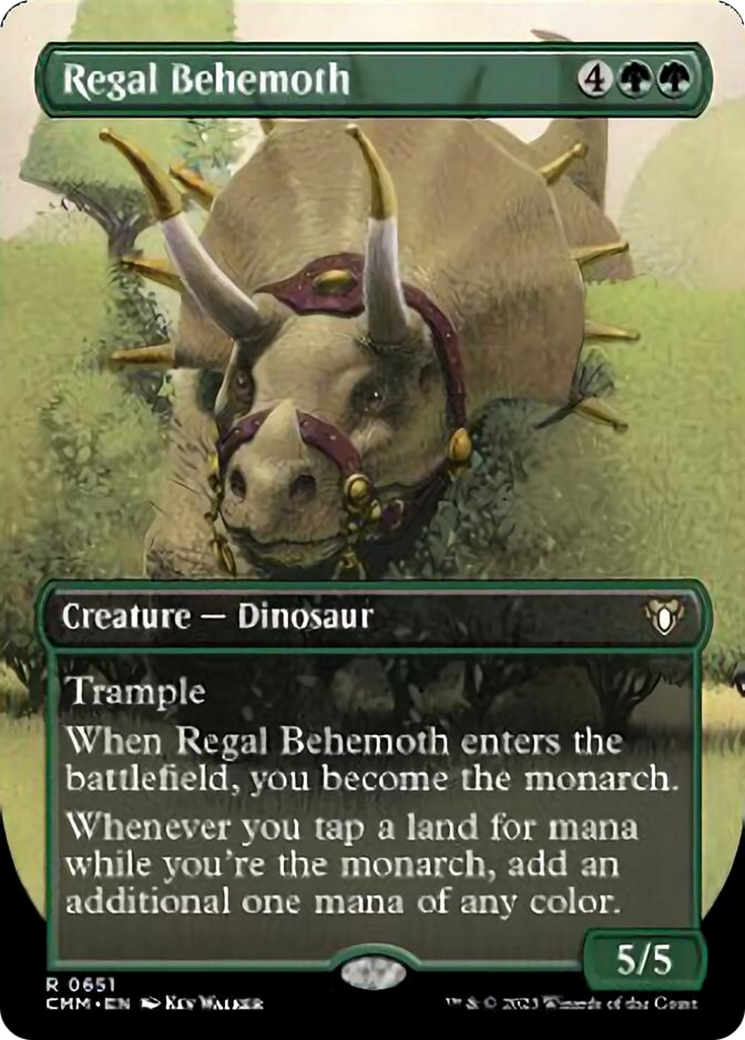 Regal Behemoth (Borderless Alternate Art) [Commander Masters] | Boutique FDB TCG