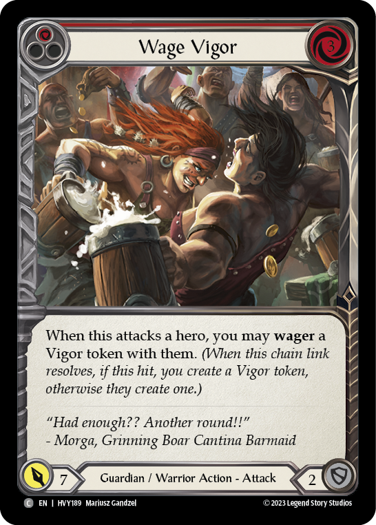 Wage Vigor (Red) [HVY189] (Heavy Hitters)  Rainbow Foil | Boutique FDB TCG