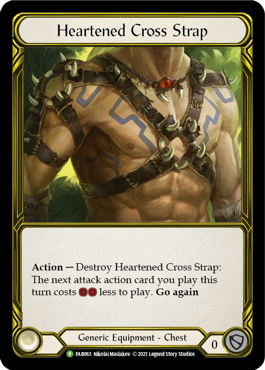 Heartened Cross Strap (Golden) [FAB063] (Promo)  Cold Foil | Boutique FDB TCG