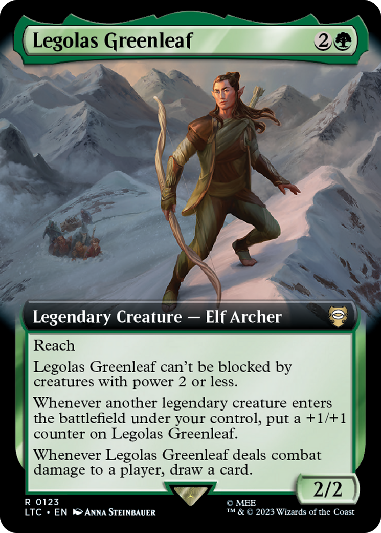 Legolas Greenleaf (Extended Art) [The Lord of the Rings: Tales of Middle-Earth Commander] | Boutique FDB TCG