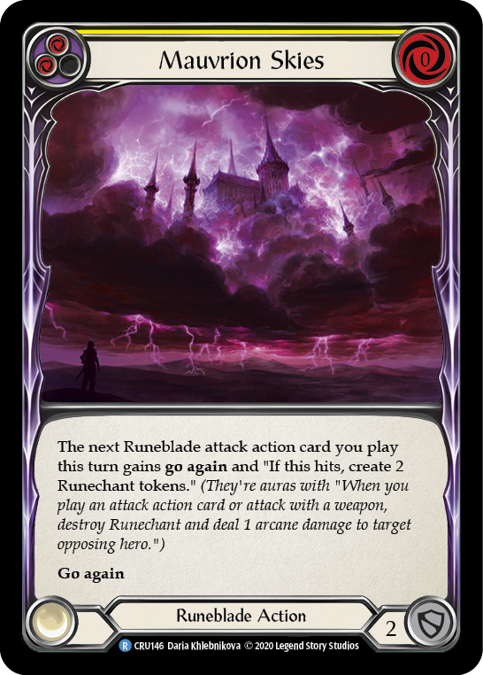 Mauvrion Skies (Yellow) [CRU146] (Crucible of War)  1st Edition Normal | Boutique FDB TCG