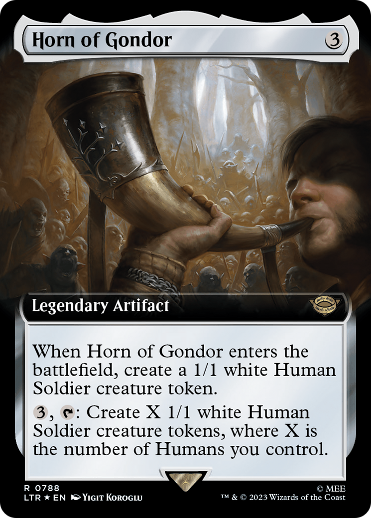 Horn of Gondor (Extended Art) (Surge Foil) [The Lord of the Rings: Tales of Middle-Earth] | Boutique FDB TCG