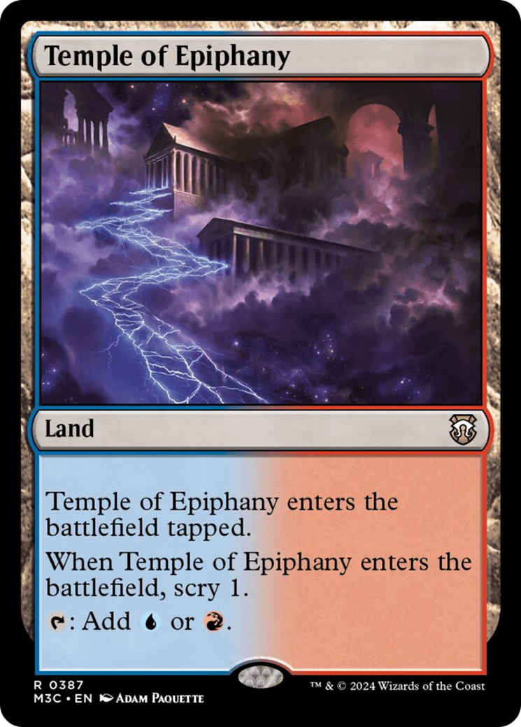 Temple of Epiphany (Ripple Foil) [Modern Horizons 3 Commander] | Boutique FDB TCG