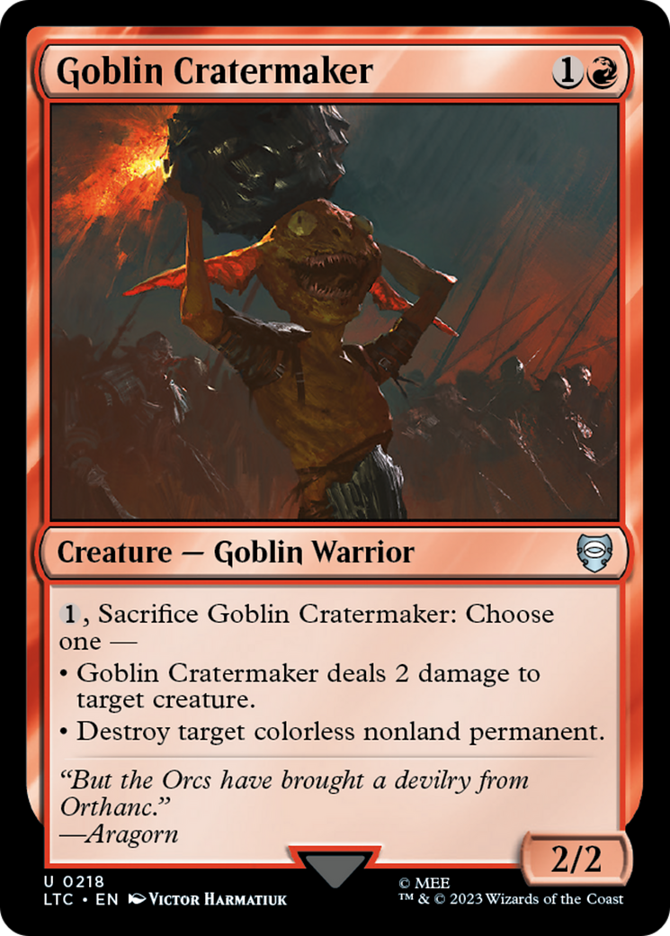 Goblin Cratermaker [The Lord of the Rings: Tales of Middle-Earth Commander] | Boutique FDB TCG
