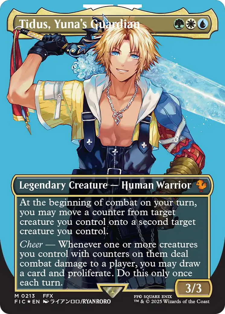 Tidus, Yuna's Guardian (Borderless) (Surge Foil) [FINAL FANTASY Commander] | Boutique FDB TCG