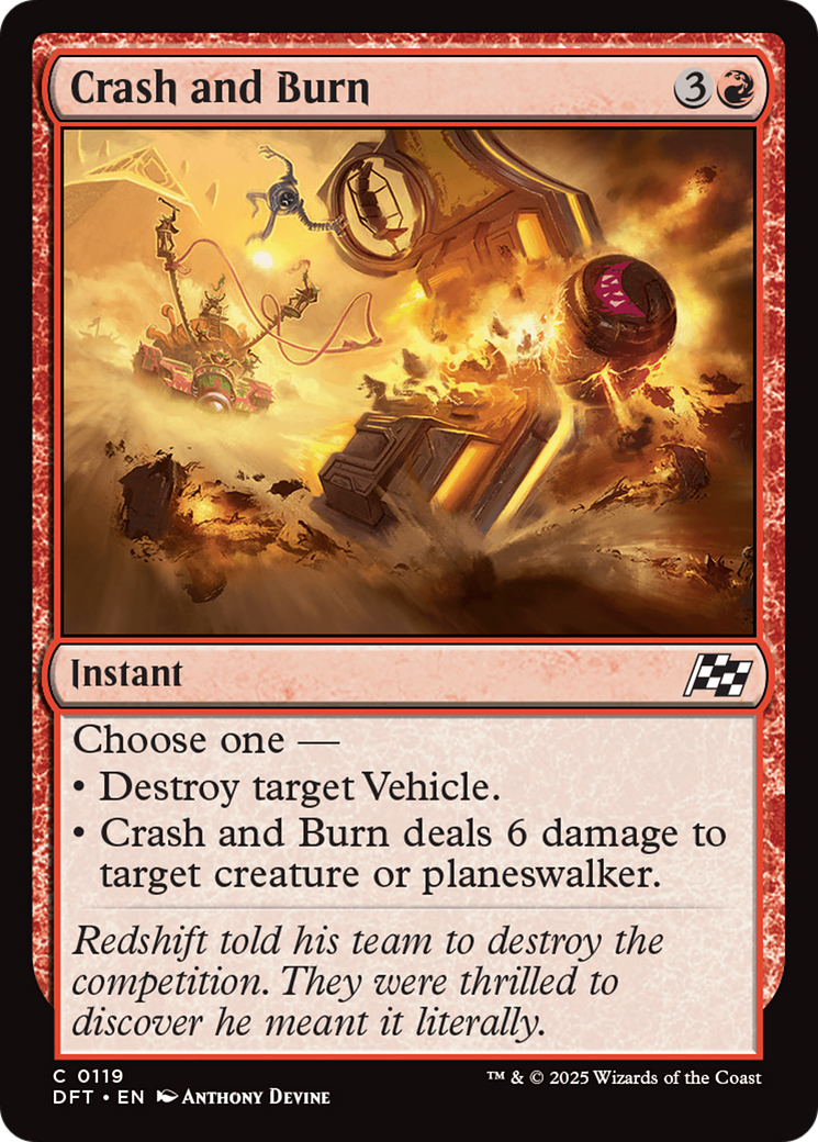 Crash and Burn [Aetherdrift] | Boutique FDB TCG