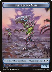 Phyrexian Myr // Dinosaur Double-Sided Token [March of the Machine Tokens] | Boutique FDB TCG