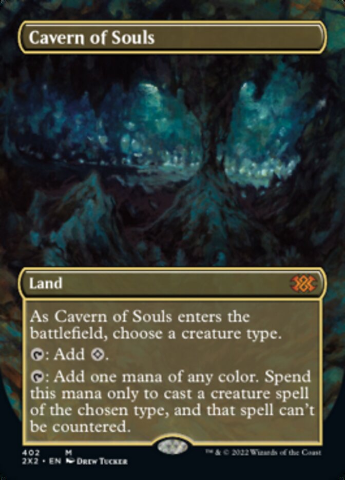 Cavern of Souls (Borderless Alternate Art) [Double Masters 2022] | Boutique FDB TCG