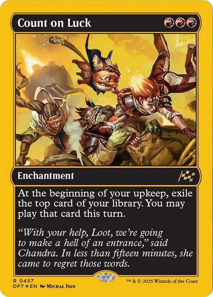 Count on Luck (First-Place Foil) [Aetherdrift] | Boutique FDB TCG