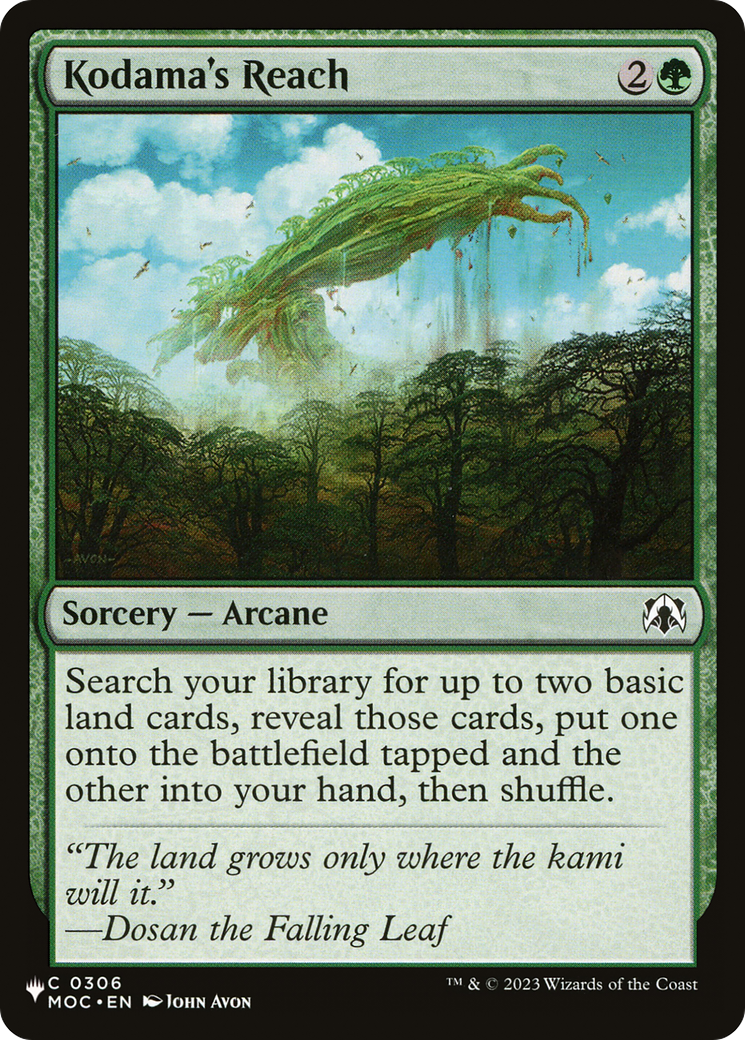 Kodama's Reach (MOC) [The List] | Boutique FDB TCG
