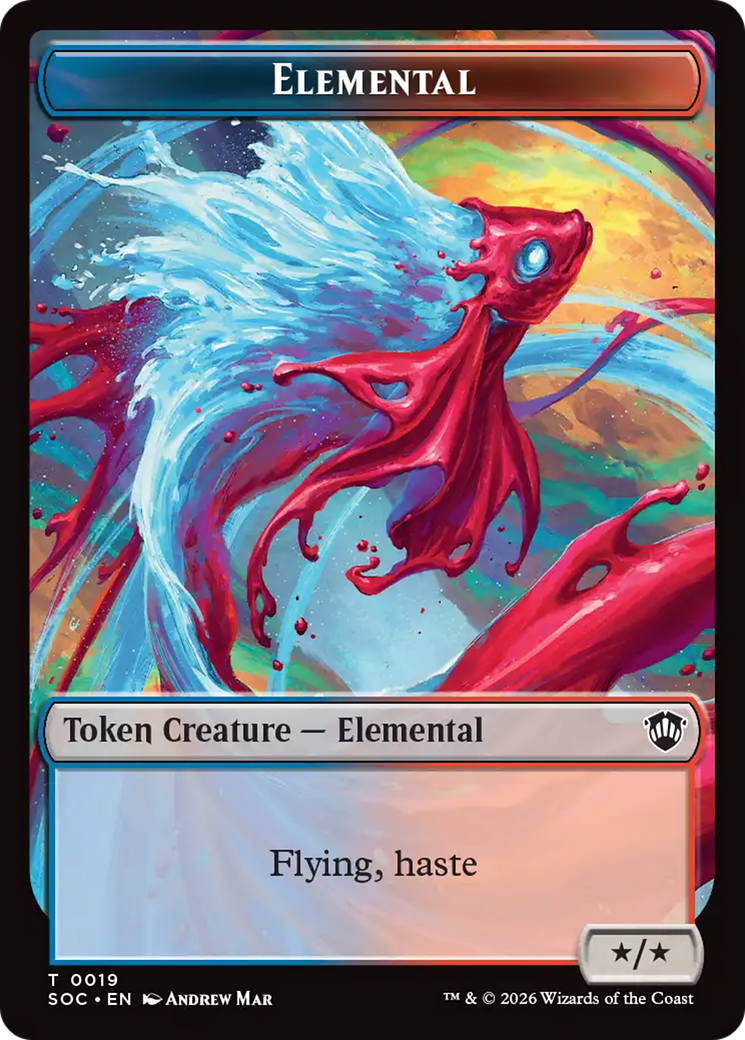 Elemental (0019) // Copy Double-Sided Token [Secrets of Strixhaven Commander Tokens] | Boutique FDB TCG