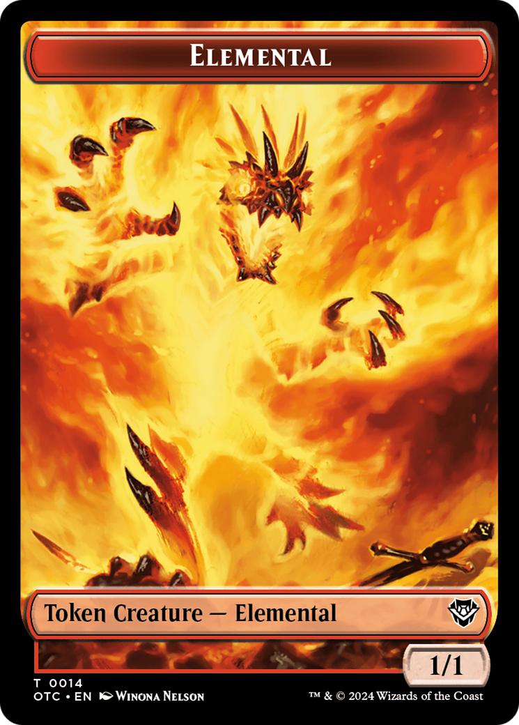 Bird Illusion // Elemental (0014) Double-Sided Token [Outlaws of Thunder Junction Commander Tokens] | Boutique FDB TCG