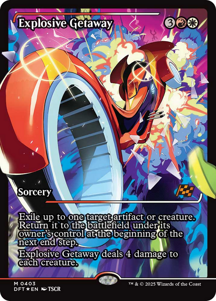 Explosive Getaway (Showcase) (Fracture Foil) [Aetherdrift] | Boutique FDB TCG
