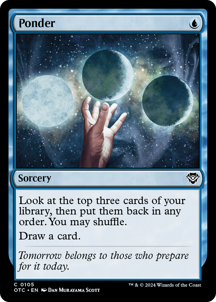 Ponder [Outlaws of Thunder Junction Commander] | Boutique FDB TCG